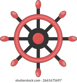 Icono del tesoro pirata con diseño plano de dibujos animados. Ilustración vectorial.