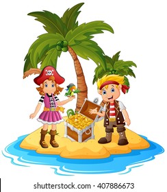Pirate in the treasure island