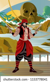 pirate with two guns