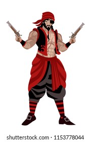 pirate with two guns