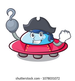 Pirate ufo character cartoon style