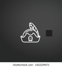 Pirate vector icon. Pirate concept stroke symbol design. Thin graphic elements vector illustration, outline pattern for your web site design, logo, UI. EPS 10.