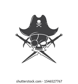 pirate vector icon illustration design template