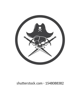 pirate vector icon illustration design template
