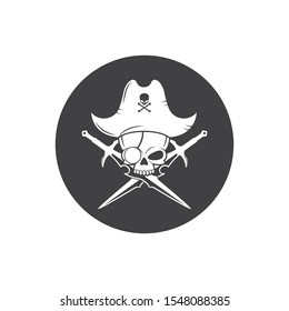 pirate vector icon illustration design template