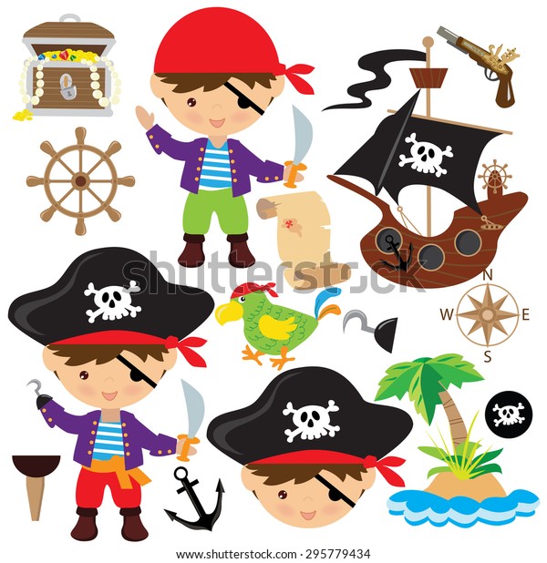 Pirate Vector Illustration Stock Vector (Royalty Free) 295779434 ...