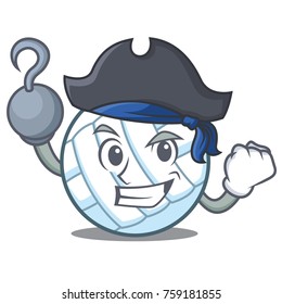 Pirate volley ball character cartoon
