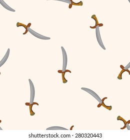 pirate weapon , cartoon seamless pattern background