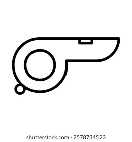 Pirate Whistle Vector Line Icon Design