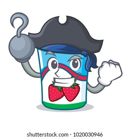 Pirate yogurt character cartoon style