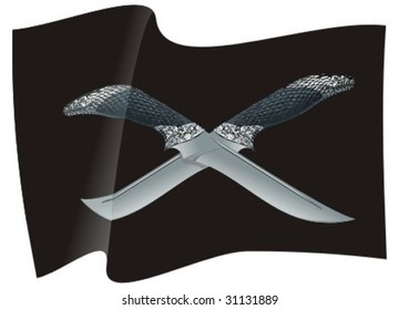 Pirates banner with knifes