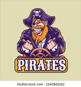 pirates cartoon character design illustration