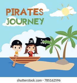 Pirates Cartoon Illustration Vector