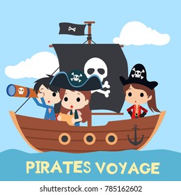 Pirates Cartoon Illustration Vector