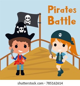 Pirates Cartoon Illustration Vector