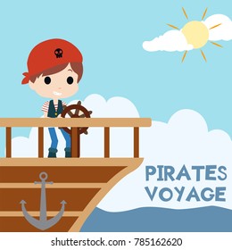 Pirates Cartoon Illustration Vector