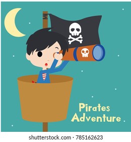 Pirates Cartoon Illustration Vector