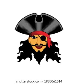 pirates character mascot logo vector