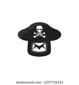 pirates chat logo design illustration.