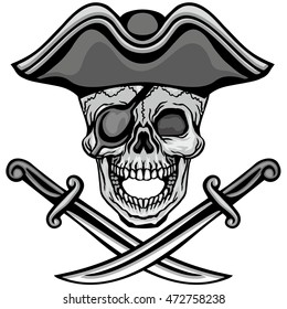 pirates coat of arms with skull, grunge.vintage design t-shirts