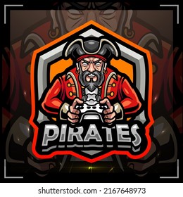 Pirates Esport Logo Mascot Design Stock Vector (Royalty Free ...