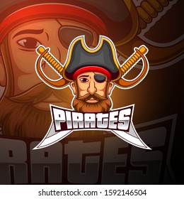 Pirates esport mascot logo design