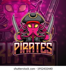 Pirates esport mascot logo design