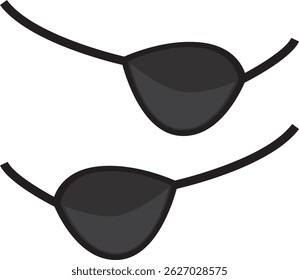 pirates eye patch, flat minimalist.