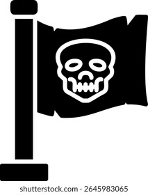 Sinalizador de piratas Novo design de ícone de vetor criativo