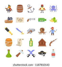 
Pirates Flat Icons 
