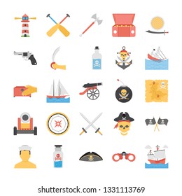 Pirates Flat Icons Pack