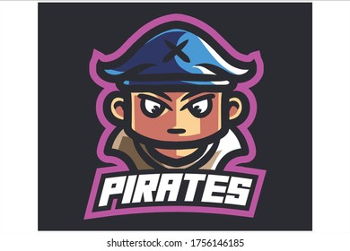 Pirates Gaming E Sport Logo Vector Illustration