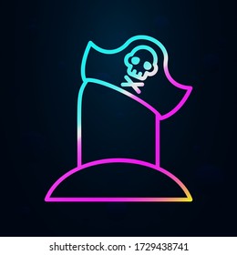 Pirate's grave nolan icon. Simple thin line, outline vector of Pirate icons for ui and ux, website or mobile application