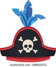 Pirates hat vector art and illustration