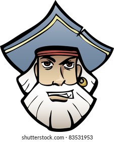 Pirate's head, cartoon style