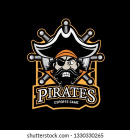 pirates head mascot vector