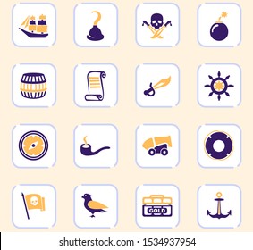 Pirates icon set for web sites and user interface