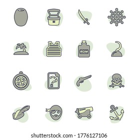 Pirates icon set for web sites and user interface