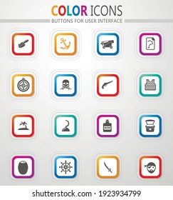 Pirates icon set for web sites and user interface