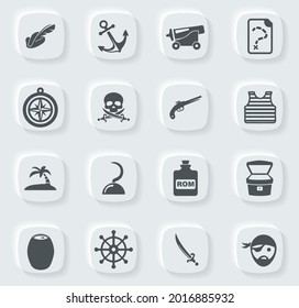 Pirates icon set for web sites and user interface