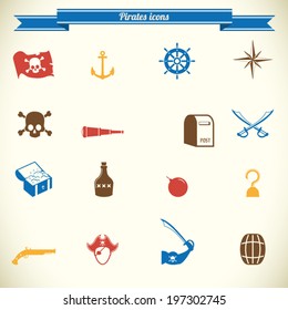Pirates icons in color