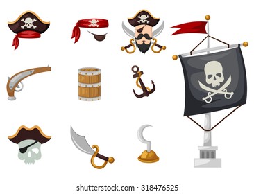 pirates icons set