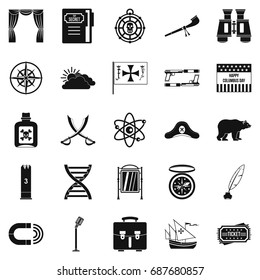 Pirates icons set. Simple set of 25 pirates vector icons for web isolated on white background