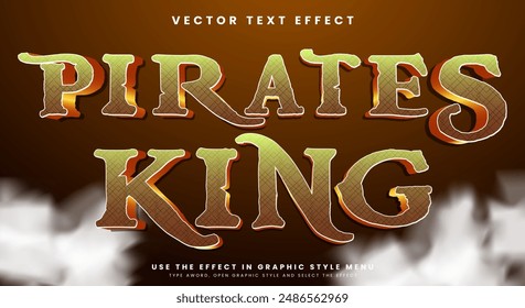 Pirates King editable text effect template with adventure text style