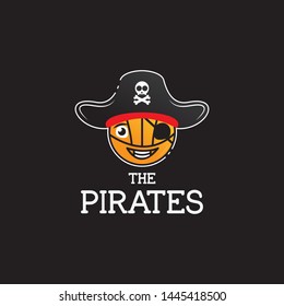 pirates logo mascot cartoon vector icon illustration