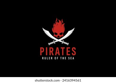 pirates logo vector icon illustration