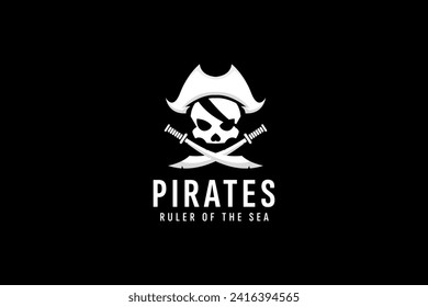 pirates logo vector icon illustration