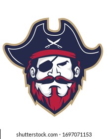 Pirates mascot cartoon in vector