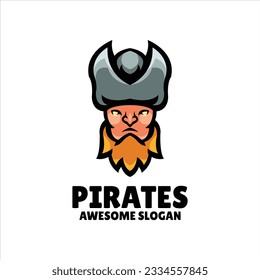pirates mascot illustration logo design