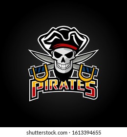 Pirates Mascot Sport Esport Logo Design Stock Vector 